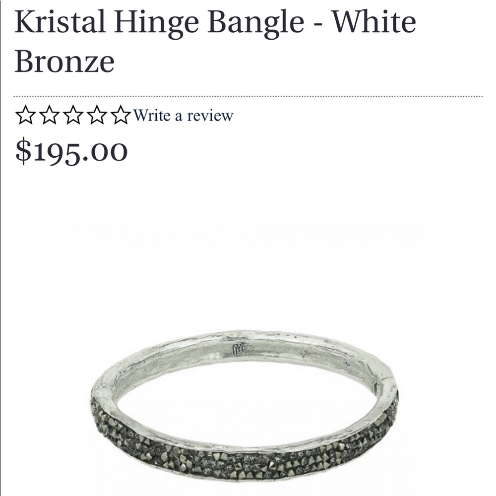 Waxing Poetic Black Kristal Hinged Bangle